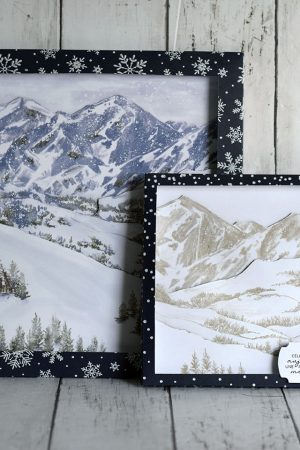 Cadre de Noël lumineux en papier posé debout, effet de profondeur en couches de papier et lumière chaude