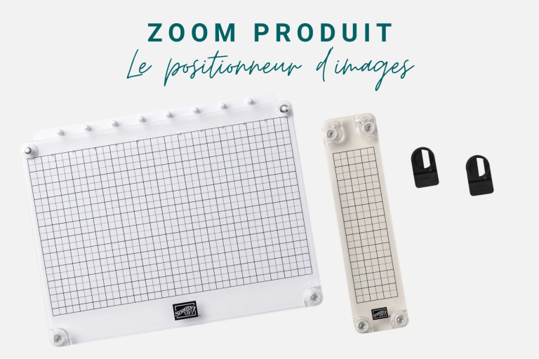 Positionneur d'images Stampin'Up! réf 167768, plateforme de tamponnage avec aimants