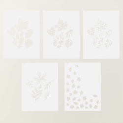 Pochoirs décoratifs feuilles miroitantes