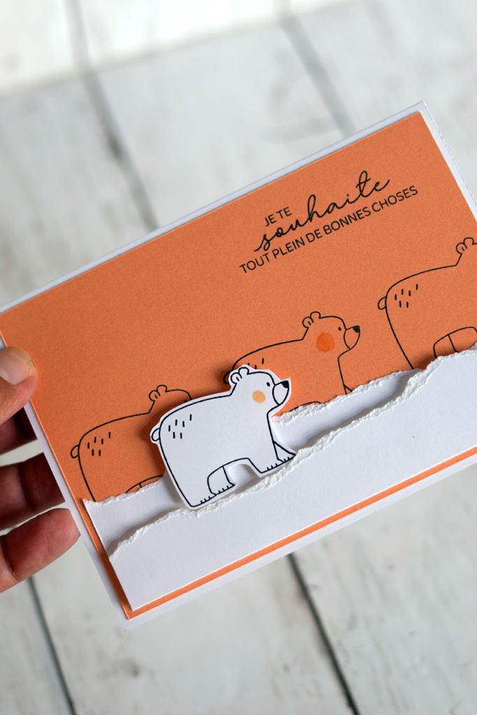 Carte de Noël positionneur d'image de Stampin'Up - répétition